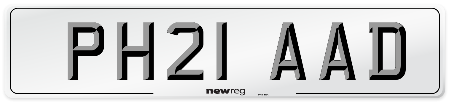 PH21 AAD Number Plate from New Reg